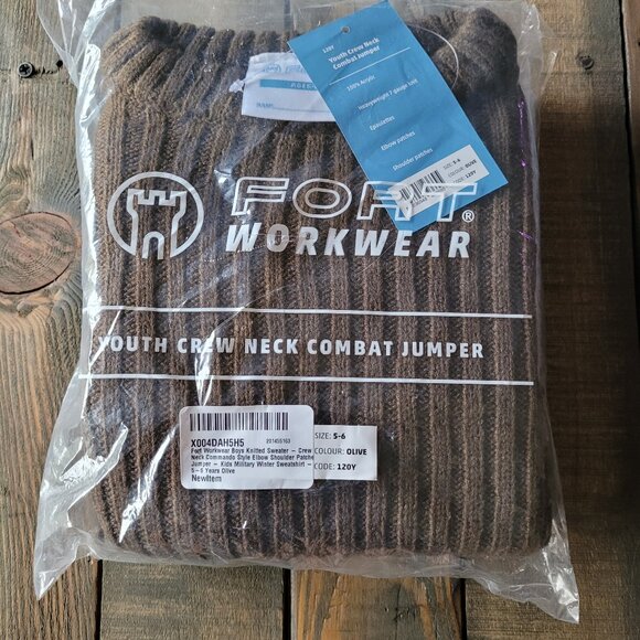 Youth Crew Neck Commando Sweater - Military-Style - Picture 2 of 5